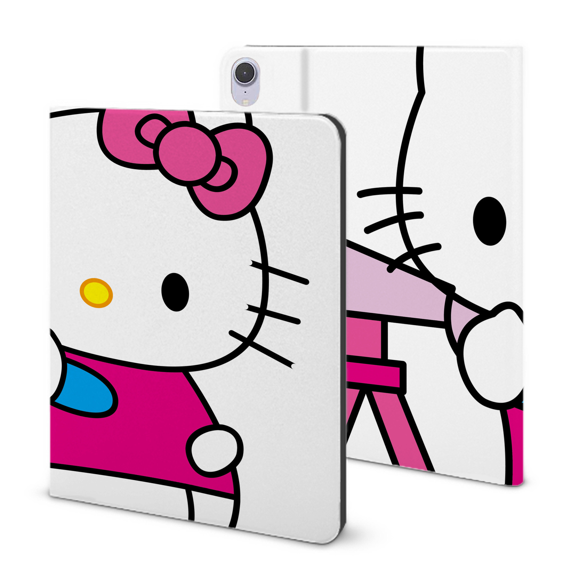 （画像用） Hello Kitty ハローキティ IPad ケース ブック型 PUレザー TPU 耐衝撃 軽量 薄型 ペン収納なし 全面保護 IPad 各モデル対応